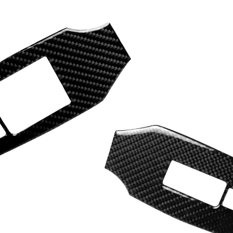2 PCS Car Carbon Fiber Window Lift Panel Decorative Sticker for Nissan 370Z Z34 2009-, Left Drive Lo