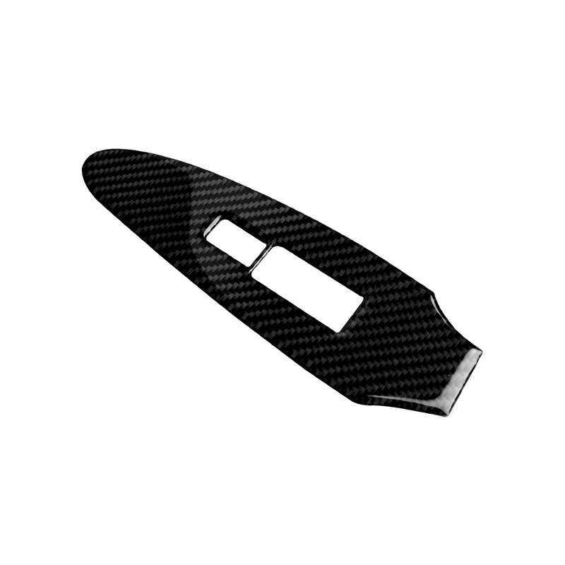 Car Carbon Fiber Vice Driving Side Door Lift Control Decorative Sticker for Nissan 370Z Z34 2009-, R