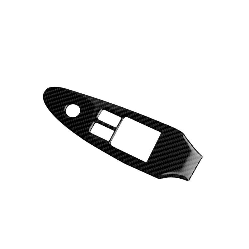 Car Carbon Fiber Main Driving Side Door Lift Control Decorative Sticker for Nissan 370Z Z34 2009-, R