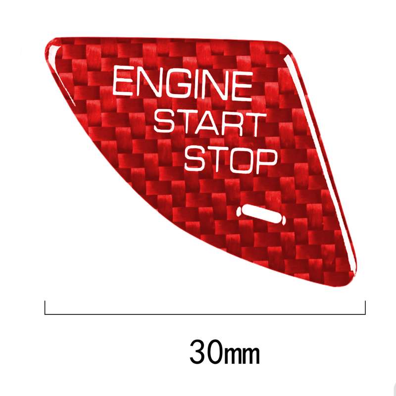 Car Carbon Fiber Engine Start Button Decorative Cover Trim for Cadillac ATS / ATS-L (Black)