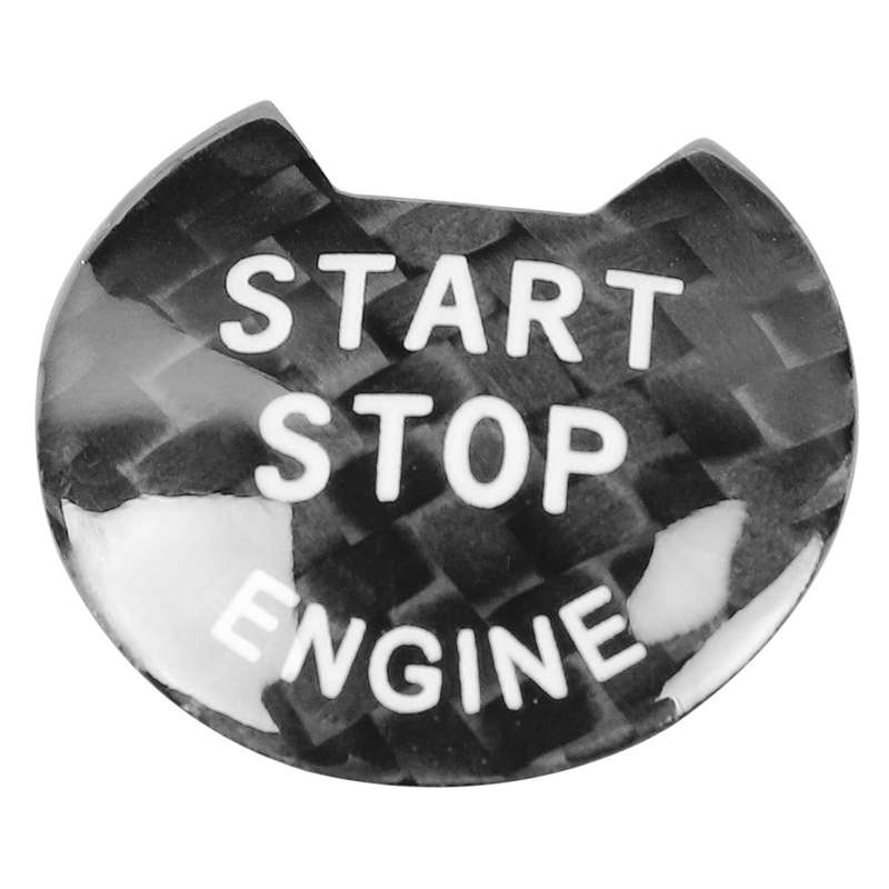 Car Carbon Fiber Engine Start Button Decorative Cover Trim for Nissan / Infiniti (Black)