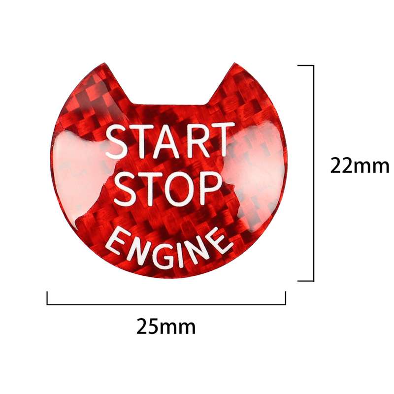 Car Carbon Fiber Engine Start Button Decorative Cover Trim for Nissan / Infiniti (Black)