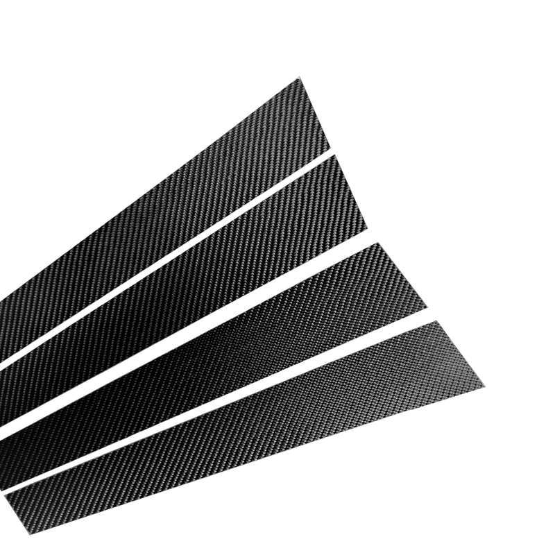 Car Carbon Fiber B Pillar Decorative Sticker for Audi A4L 2017-, Left and Right Drive Universal