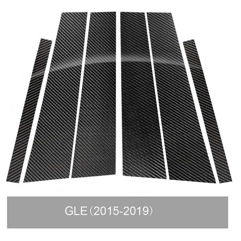 Car Carbon Fiber B Pillar Decorative Sticker for Mercedes-Benz GLE 2015-2019, Left and Right Drive U