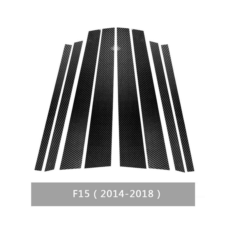 Car Carbon Fiber B Pillar Decorative Sticker for BMW X5 F15 2014-2018, Left and Right Drive Universa