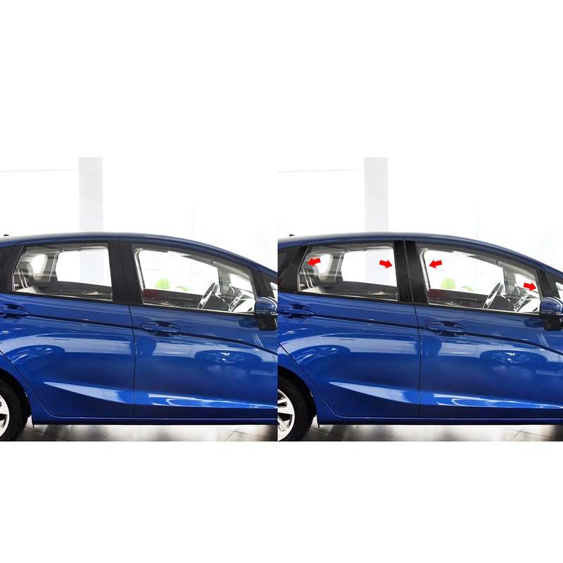 Car Carbon Fiber B-Pillar Decorative Sticker for Honda Fit 2014-2018, Left and Right Drive Universal