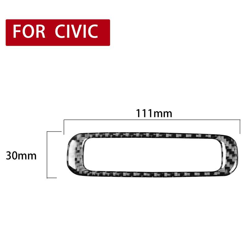 Car Carbon Skylight Handle Decorative Sticker for Honda Civic 8th Generation 2006-2011, Left and Rig