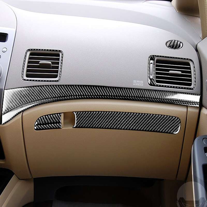 8 in 1 Car Carbon Fiber Front Passenger Seat Dashboard Decorative Sticker for Honda Civic 8th Genera