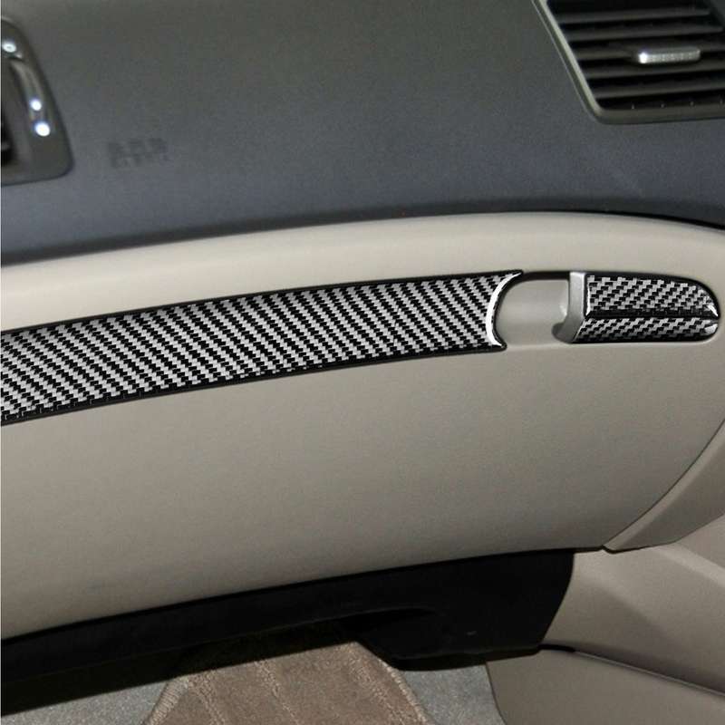 3 in 1 Car Carbon Fiber Front Passenger Seat Storage Box Decorative Sticker for Honda Civic 8th Gene