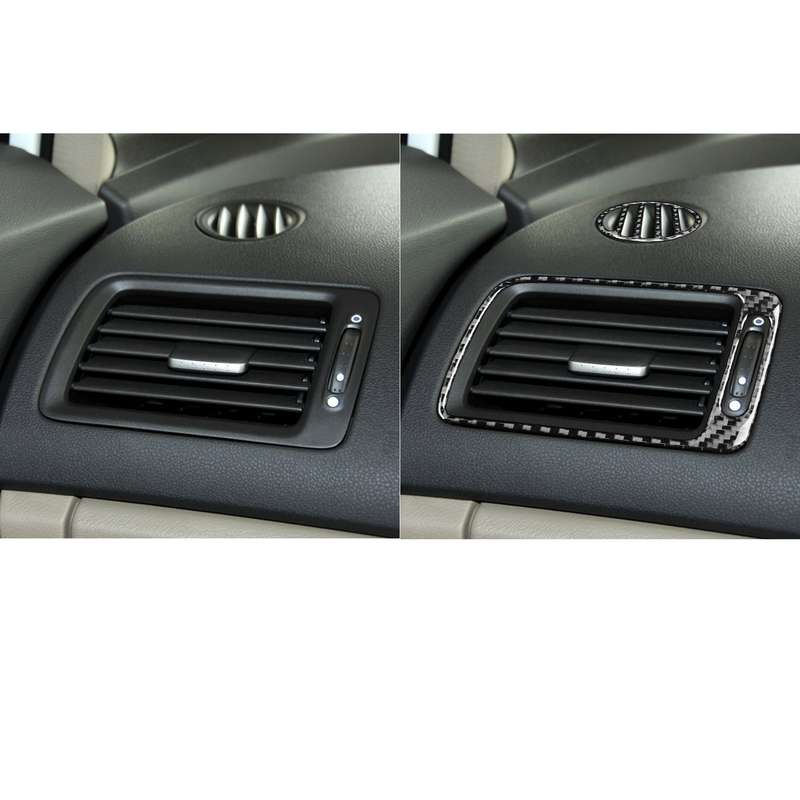 3 in 1 Car Carbon Fiber Front Passenger Seat Air Outlet Decorative Sticker for Honda Civic 8th Gener