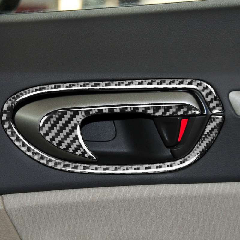 8 in 1 Car Carbon Door Handle Decorative Sticker for Honda Civic 8th Generation 2006-2011, Left and