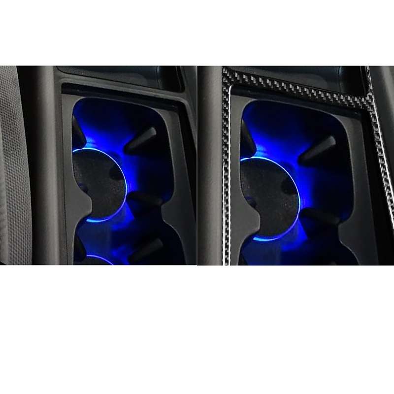 Car Carbon Fiber Water Cup Holder Frame Decorative Sticker for Honda Civic 8th Generation 2006-2011,