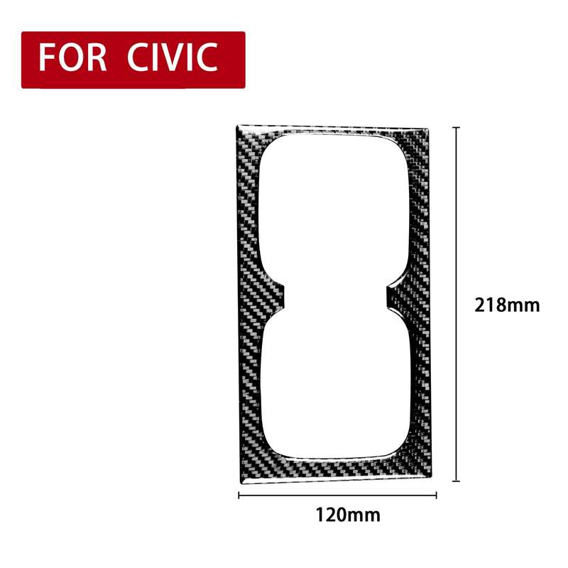 Car Carbon Fiber Water Cup Holder Decorative Sticker for Honda Civic 8th Generation 2006-2011, Left