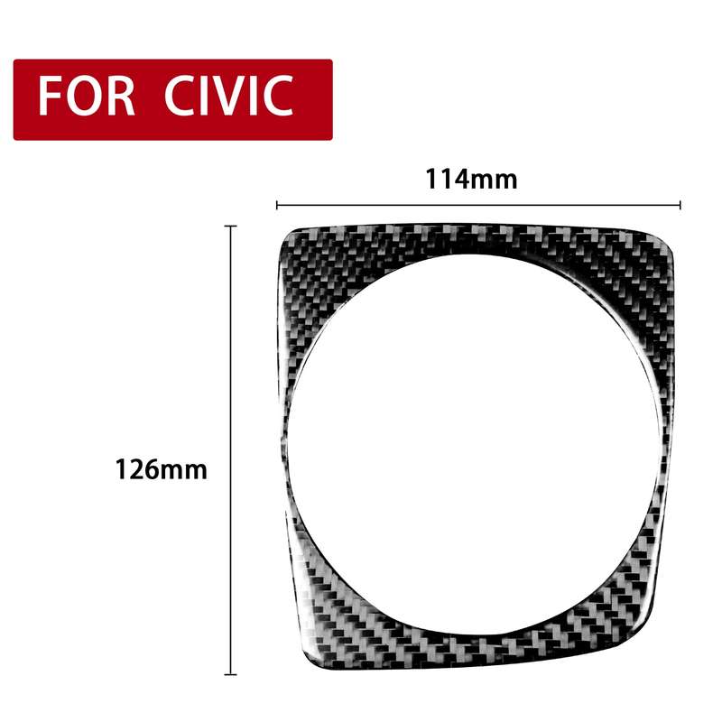 Car Carbon Fiber Manual Gear Decorative Sticker for Honda Civic 8th Generation 2006-2011, Left Drive