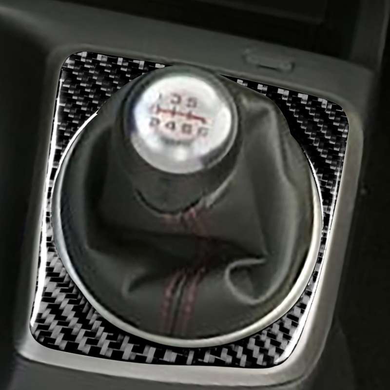 Car Carbon Fiber Manual Gear Decorative Sticker for Honda Civic 8th Generation 2006-2011, Left Drive