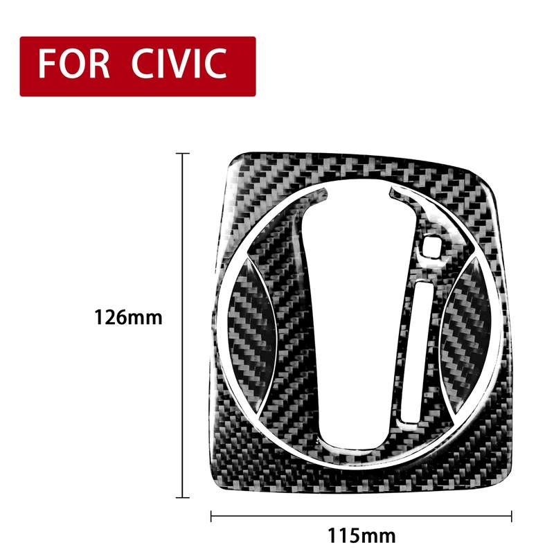 4 in 1 Car Carbon Fiber Automatic Gear Set Decorative Sticker for Honda Civic 8th Generation 2006-20