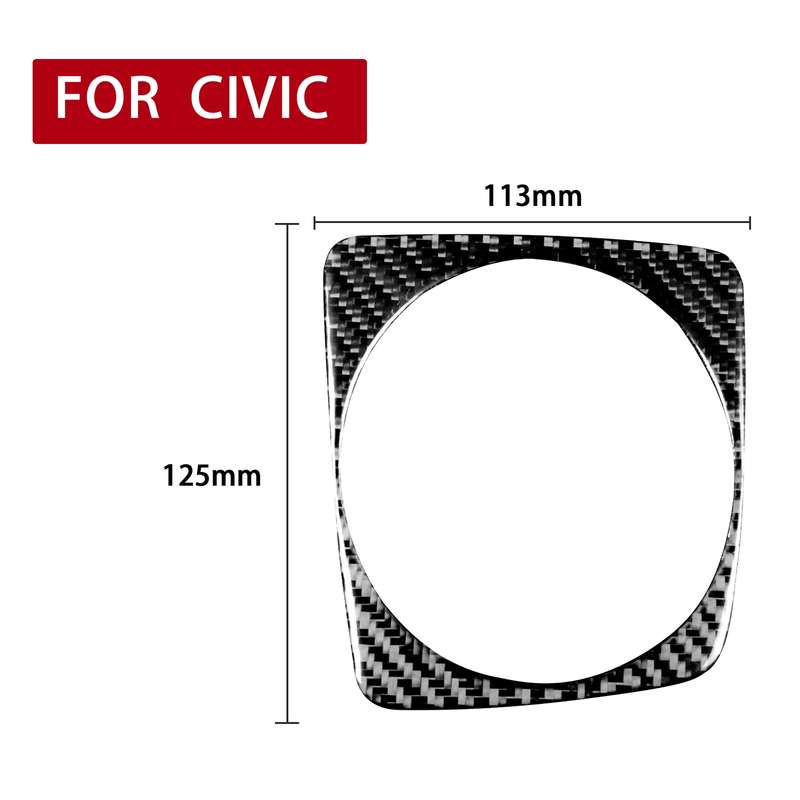 Car Carbon Fiber Automatic Gear Frame Decorative Sticker for Honda Civic 8th Generation 2006-2011, L