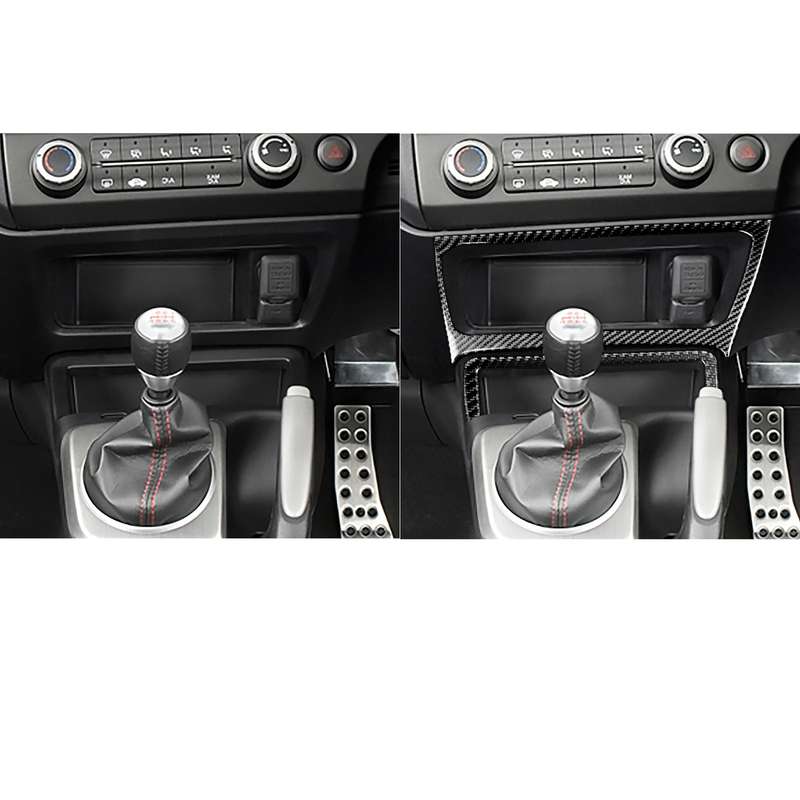 2 in 1 Car Carbon Fiber Storage Box Decorative Sticker for Honda Civic 8th Generation 2006-2011, Rig
