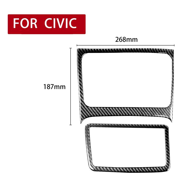 2 in 1 Car Carbon Fiber Storage Box Decorative Sticker for Honda Civic 8th Generation 2006-2011, Lef