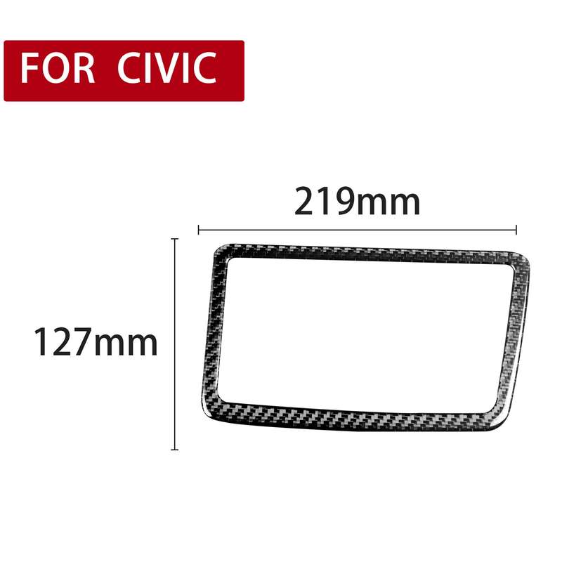 Car Carbon Fiber Small Storage Box Decorative Sticker for Honda Civic 8th Generation 2006-2011, Righ