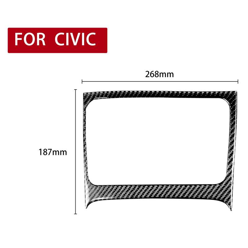 Car Carbon Fiber Big Storage Box Decorative Sticker for Honda Civic 8th Generation 2006-2011, Right