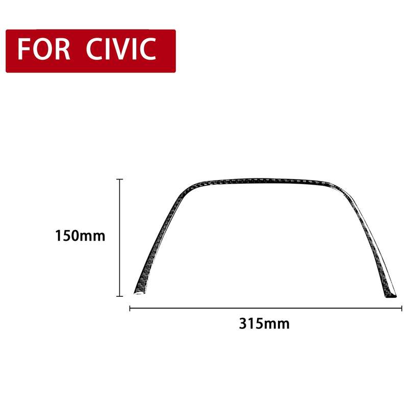 Car Carbon Fiber Upper Part of Speedometer Decorative Sticker for Honda Civic 8th Generation 2006-20
