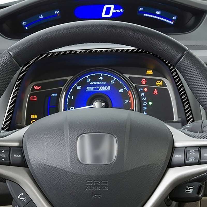 Car Carbon Fiber Upper Part of Speedometer Decorative Sticker for Honda Civic 8th Generation 2006-20