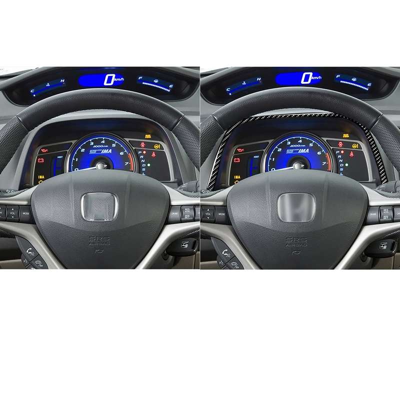 Car Carbon Fiber Upper Part of Speedometer Decorative Sticker for Honda Civic 8th Generation 2006-20