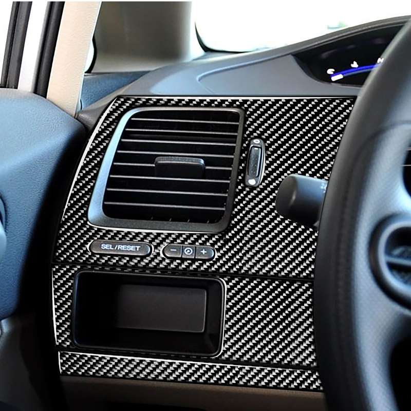 3 in 1 Car Carbon Fiber Driver Seat Left Side Panel Decorative Sticker for Honda Civic 8th Generatio