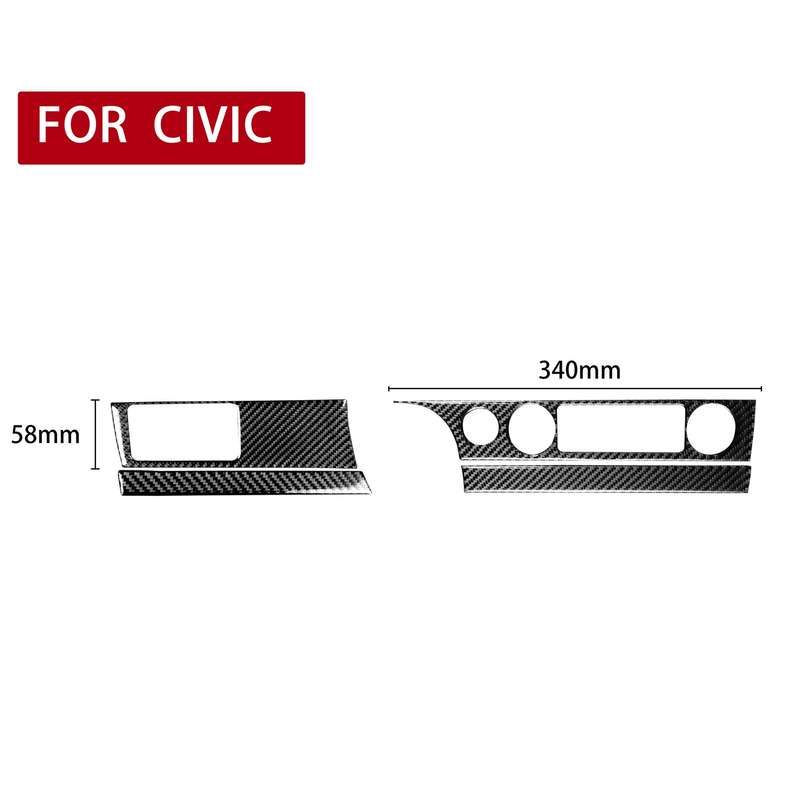 4 in 1 Car Carbon Fiber Air Conditioning Button + Headlight Switch Panel Decorative Sticker for Hond