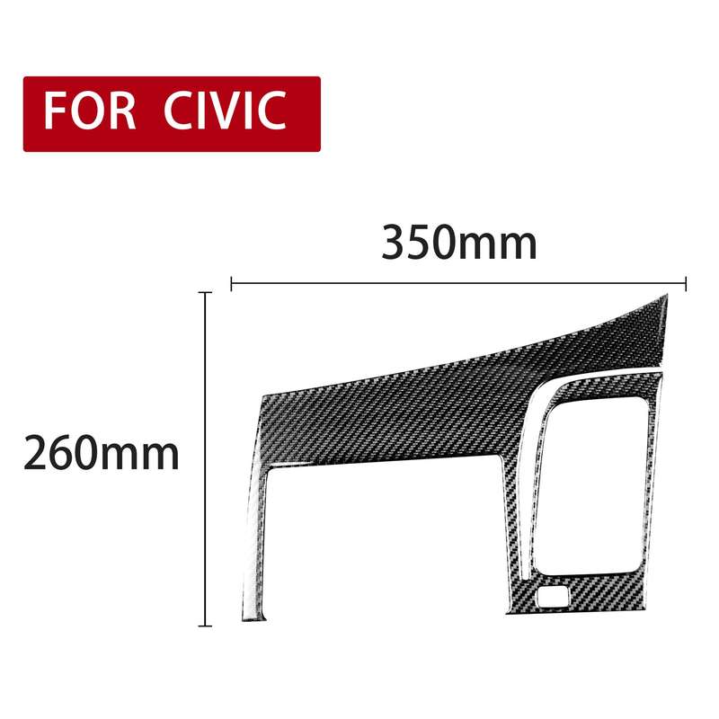 Car Carbon Fiber Navigation Panel Decorative Sticker for Honda Civic 8th Generation 2006-2011, Right