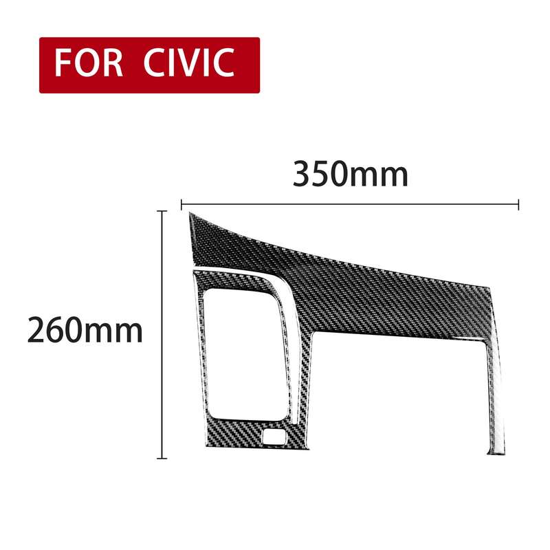 Car Carbon Fiber Navigation Panel Decorative Sticker for Honda Civic 8th Generation 2006-2011, Left