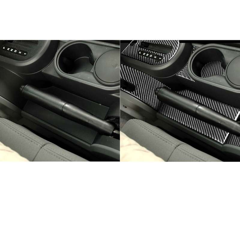 10 in 1 Car Carbon Fiber Gear Console Water Cup Holder Decorative Sticker for Jeep Wrangler JK 2007-