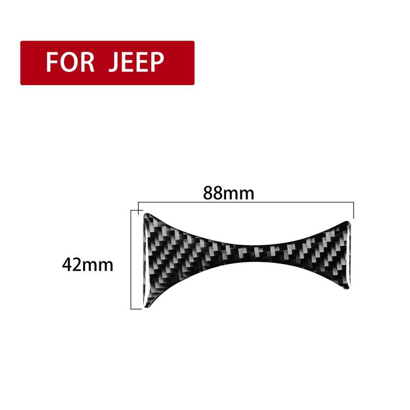 Car Carbon Fiber Water Cup Holder Decorative Sticker for Jeep Wrangler JK 2007-2010, Left Drive