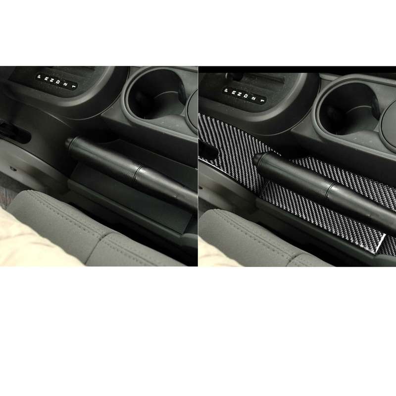 3 in 1 Car Carbon Fiber Gear Console Decorative Sticker for Jeep Wrangler JK 2007-2010, Left Drive
