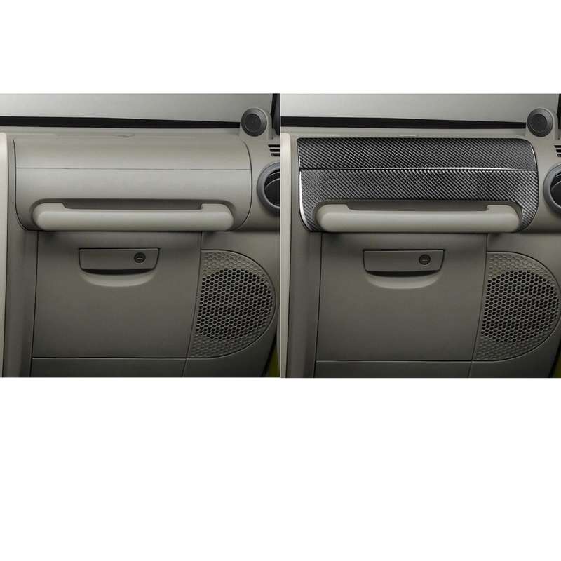 2 in 1 Car Carbon Fiber Front Passenger Seat Handrail Decorative Sticker for Jeep Wrangler JK 2007-2