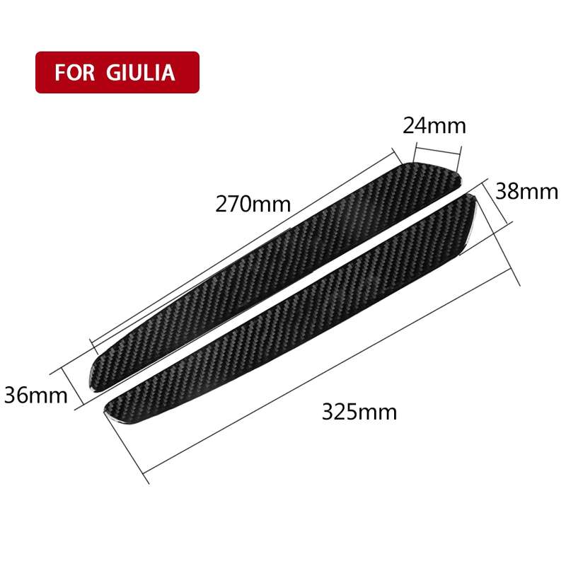 2 in 1 Car Carbon Fiber Welcome Pedal Decorative Sticker for Alfa Romeo Giulia 2017-2019, Left and R