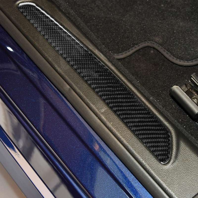 2 in 1 Car Carbon Fiber Welcome Pedal Decorative Sticker for Alfa Romeo Giulia 2017-2019, Left and R