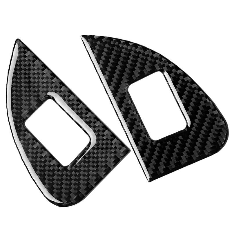 4 in 1 Car Carbon Fiber Window Button Panel Decorative Sticker for Alfa Romeo Giulia 2017-2019, Righ