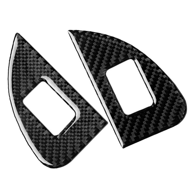 4 in 1 Car Carbon Fiber Window Button Panel Decorative Sticker for Alfa Romeo Giulia 2017-2019, Left
