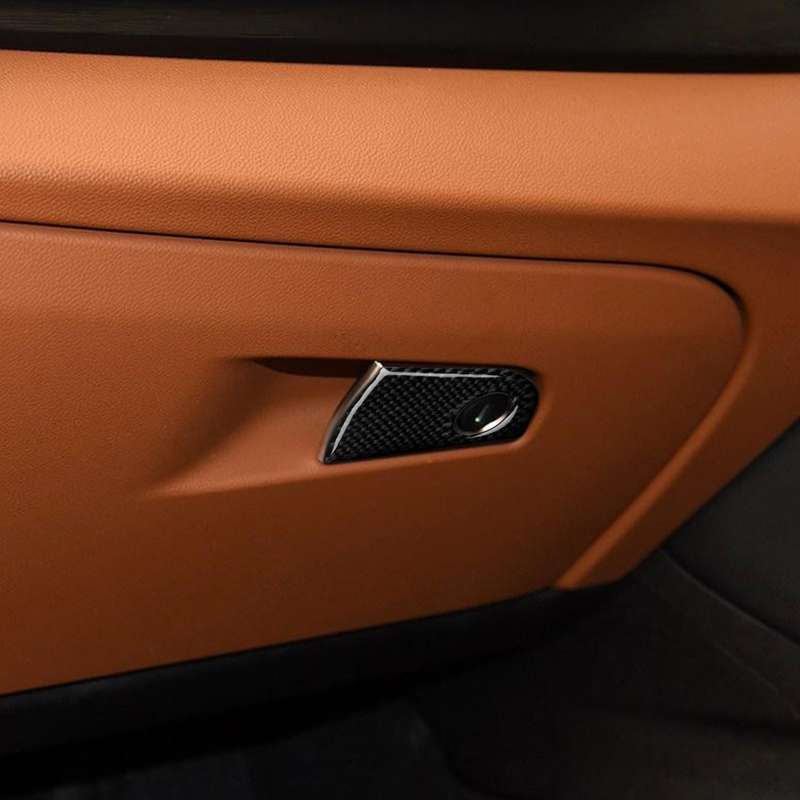 Car Carbon Fiber Passenger Seat Storage Decorative Sticker for Alfa Romeo Giulia 2017-2019, Right Dr