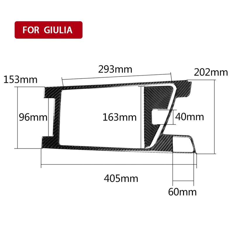 2 in 1 Car Carbon Fiber Armrest Box Decorative Sticker for Alfa Romeo Giulia 2017-2019, Right Drive