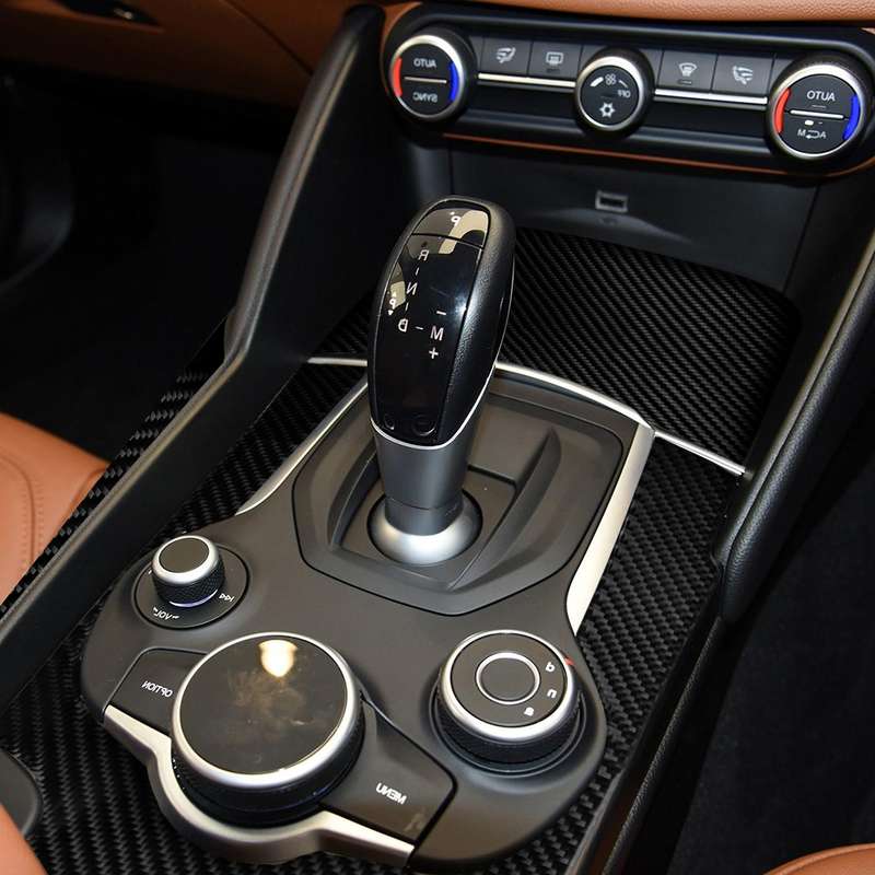 3 in 1 Car Carbon Fiber Gear Frame Panel Decorative Sticker for Alfa Romeo Giulia 2017-2019, Right D