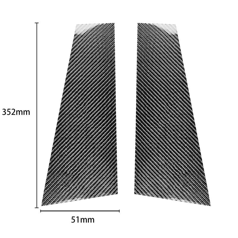 2 in 1 Car Carbon Fiber B-pillar Decorative Sticker for Mercedes-Benz CLA&#160;W117 2013-2019, Left