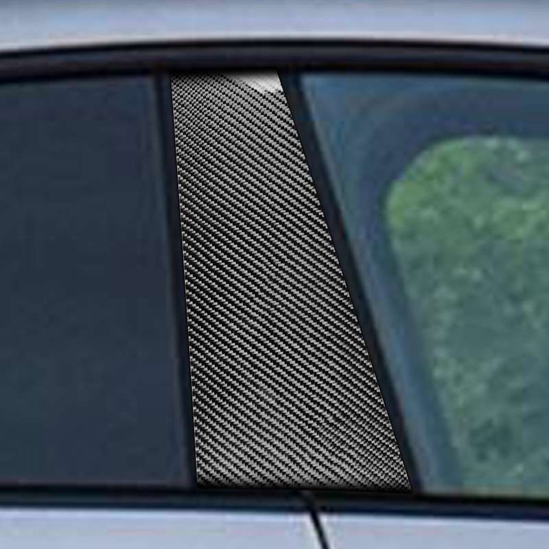 2 in 1 Car Carbon Fiber B-pillar Decorative Sticker for Mercedes-Benz CLA&#160;W117 2013-2019, Left