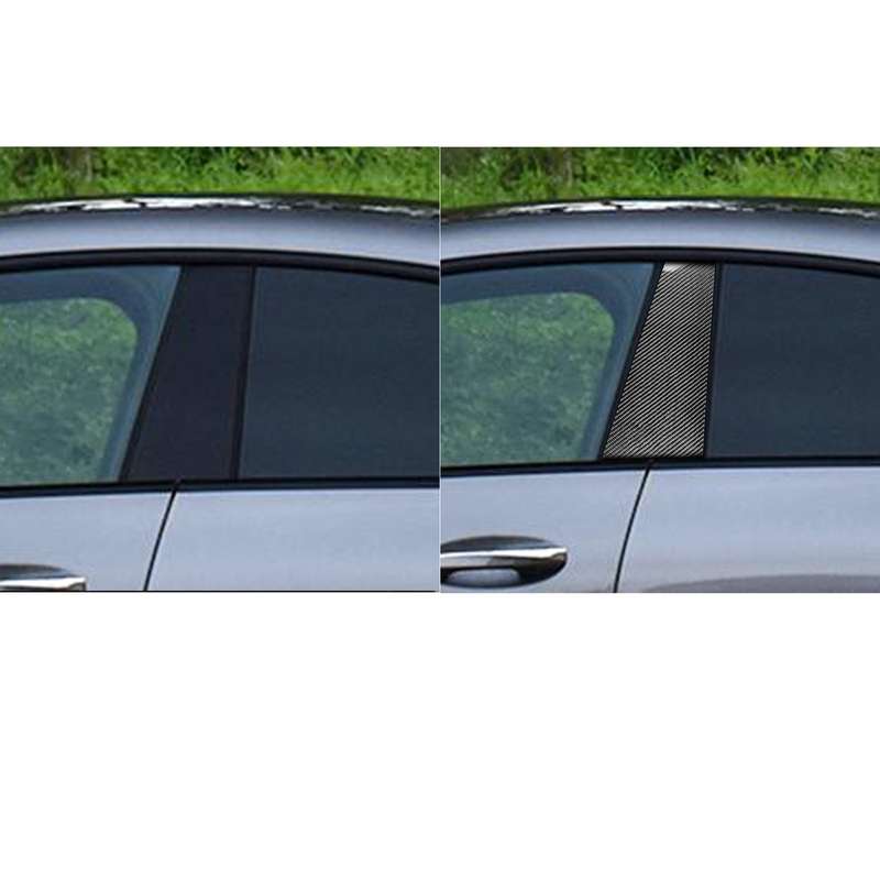 2 in 1 Car Carbon Fiber B-pillar Decorative Sticker for Mercedes-Benz CLA&#160;W117 2013-2019, Left