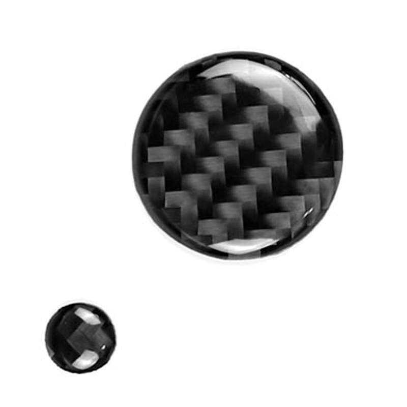 One Set Car Carbon Fiber Central Control Multimedia Knob Decorative Sticker for Mazda 3 / 6 / CX-9 /