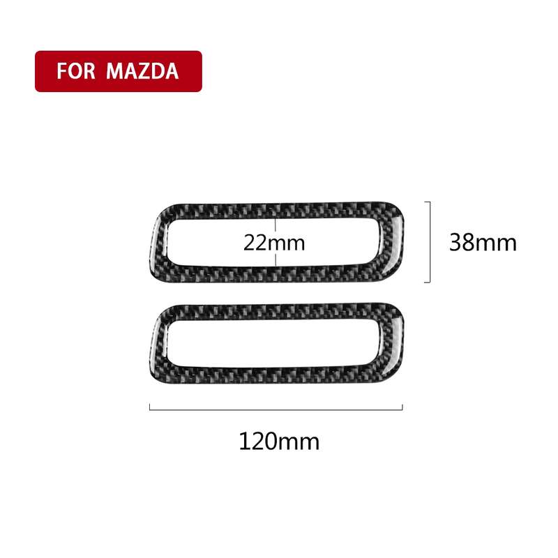 Car Carbon Fiber A-pillar Air Outlet Decorative Sticker for Mazda CX-5 2017-2018, Left and Right Dri