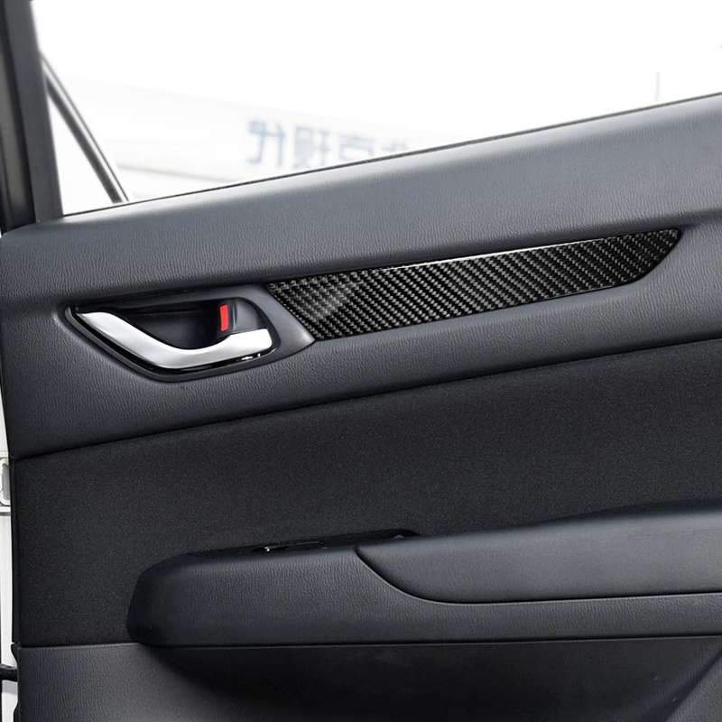 Car Carbon Fiber Door Panel Decorative Sticker for Mazda CX-5 2017-2018, Left and Right Drive Univer