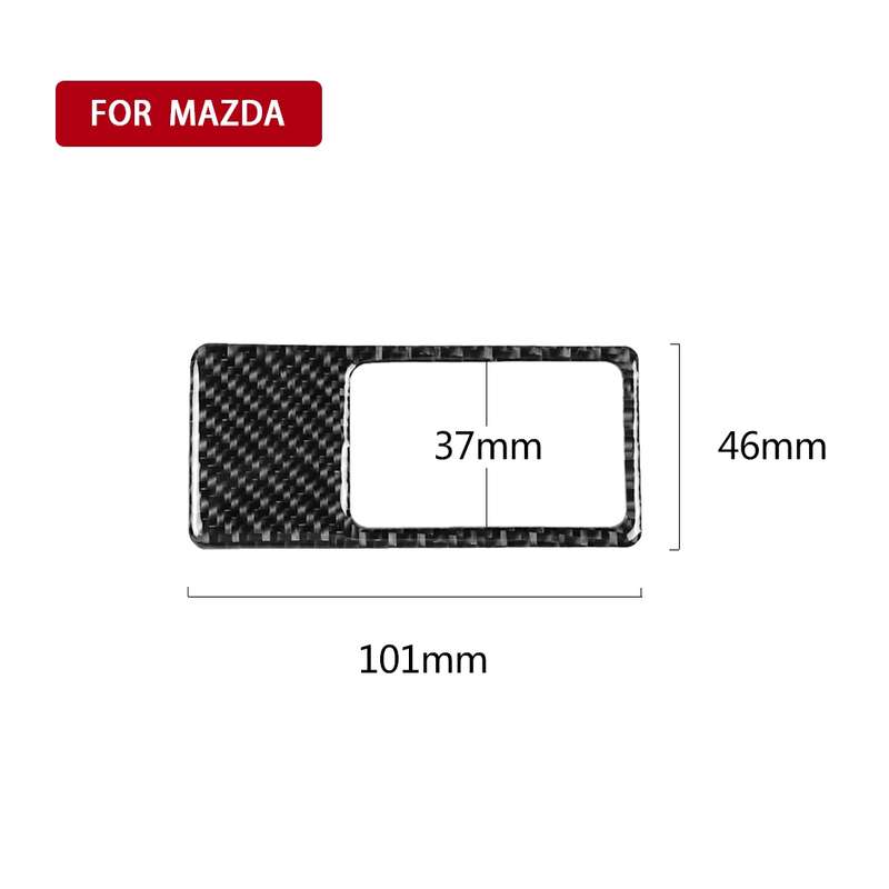 Car Carbon Fiber Headlight Panel Decorative Sticker for Mazda CX-5 2017-2018, Left Drive